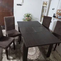 میز غذاخوری 4نفره تبدیل میشه به 6نفره|میز و صندلی غذاخوری|رشت, حمیدیان|دیوار