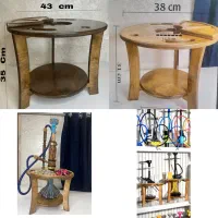 میز قلیون چوبی
