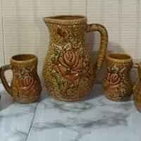 پارچ و لیوان سرامیکی کلکسیونی