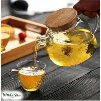 قوری پیرکس ۱.۶ لیتری با درب بامبو