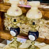 یک جفت لاله لمپا  برنز|لوستر و چراغ آویز|همدان, |دیوار