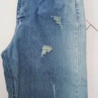 شلوار جین واید لگ دم پا ریش رنگ جذاب تینتی|لباس|گناباد, |دیوار