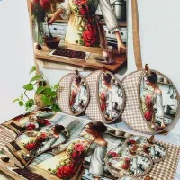 دوخت جدیدترین سرویس آشپزخانه نمگیر پیشبند و...