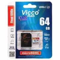 کارت حافظه microSDXC ویکومن مدل 600x plu سرعت90MBs