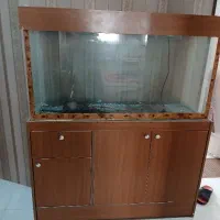 آکواریوم  ومیز چوبی