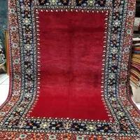 قالیچه سه متری قشقایی لاکی گل ابریشم لول بافت