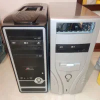 دو عدد کیس کامپیوتر p43 ویندوز ده رم شش گیگ