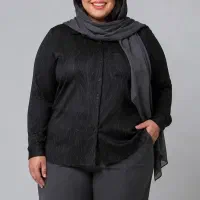 شومیز گل برجسته سایز 48 تا 62(فروش چکی)