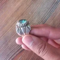 انگشتر موزنایت روس و فیروزه