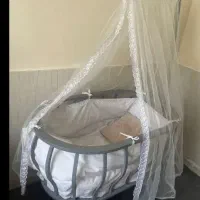 گهواره چوبی نوزاد بیضی