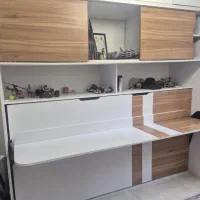 فروش تخت کمد میز تحریر کمجا چوب رابین در حد نو