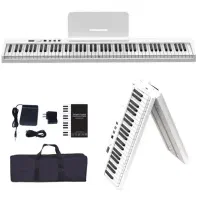 پیانو  سفید ۷ اکتاو کامل برند کنیکس به همراه لوازم