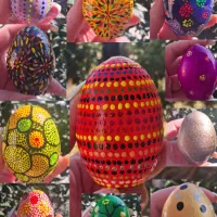 انواع تخم غاز(بزرگ)سفالی خام،طراحی شده دست ساز