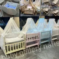گهواره سنتی نوزاد سیسمونی تخت کنار مادر ننو مدل n
