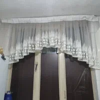 پرده تور شاین دار با والان