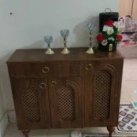 آینه کنسول جاکفشی حصیری