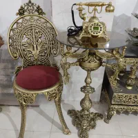میز تلفن خاطره میزتلفن برای سماور ذغالی گلدان چینی