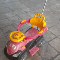 ماشین بچه چهار چرخ دسته دار و عروسک خرسی بزرگ|اسباب‌‌بازی|اندیشه, اندیشه فاز ۱|دیوار