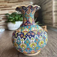 گلدان کاردست میناکاری|ظروف سرو و پذیرایی|تهران, طرشت|دیوار