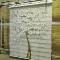 پرده زبرا طرح گل