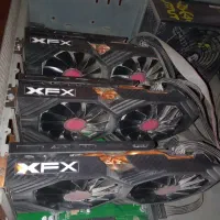 کارت گرافیک xfx rx 580 بهمراه مادر برد و پاور