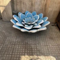 آبنمای بتنی طرح گل چهار طبقه قابل نصب با پایه