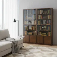 ۲ عدد کتابخانه چوبی|کتابخانه، شلف، قفسههای دیواری|تبریز, |دیوار