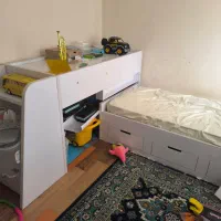 تخت دو طبقه کودک تمام MDF|تخت و سرویس خواب|رشت, گیل|دیوار