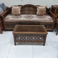 تخت شاه نشین چوبی M/66|مبلمان خانگی و میز عسلی|اصفهان, هفتون|دیوار