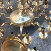 فروش .و خریدار /لوستر برنجی آبکاری وسایل برنزی .