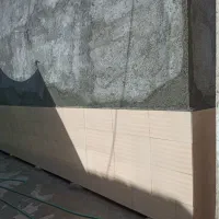 سیمان کاری دیوار چینی شیب بندی سیمان سفیدجدول کاری|خدمات پیشه و مهارت|میبد, |دیوار