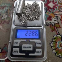 زنجیر نقره عیار بالا با حرز امام جواد