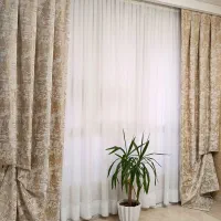 والان پرده کرم طلایی