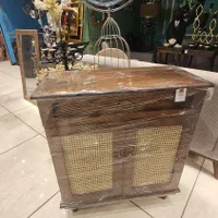 کنسول حصیری تمام چوب سرویس چوب میزتی وی|بوفه، ویترین، کنسول|مشهد, توس (بلوار توس)|دیوار