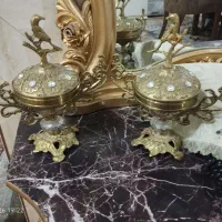 دوعدد قندان برنجی