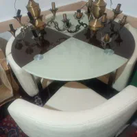 میز نهار خوری دوتا لوستر کهنه شویی ووایفای بی سیمی