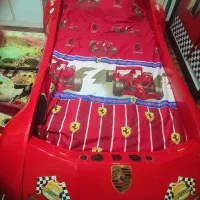 تخت خواب نوجوان ماشینی مدل پورشه در حد نو|تخت و سرویس خواب|تهران, مهران|دیوار