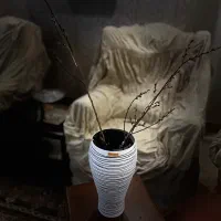 گلدان سفید کریستال ناخمن