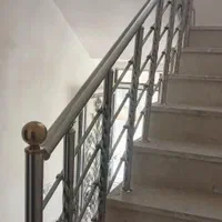 نصب نرده استیل واستاتیک برای راه پله بالکن پشت بام|خدمات پیشه و مهارت|بیجار, |دیوار