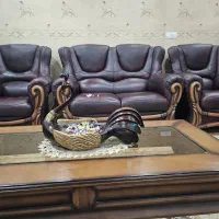 مبل چرم هفت نفره|مبلمان خانگی و میز عسلی|ری, دولتآباد|دیوار