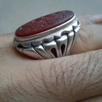 انگشتر عقیق خطی شیخ احمد