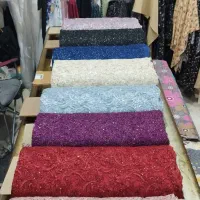 پارچه گیپور پولک دوزی سیمدار|لباس|تهران, خاک سفید|دیوار