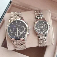 ساعت ست الگانس عروس دامادی سه موتورفعال استیل توپر