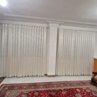 پرده حریر شاین به همراه آستر و میل پرده در حد نو