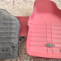 کف پایی زیر پایی ساینا چرم مصنوعی قرمز رنگ کارکرده
