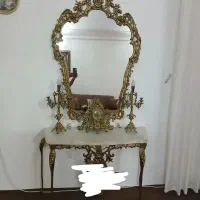 آینه شمعدان و کنسول برنز اصل|بوفه، ویترین، کنسول|خوی, |دیوار