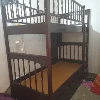 تخت دوطبقه چوب|تخت و سرویس خواب|کرج, شهرک یاس شمالی|دیوار