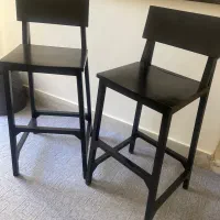 دو عدد صندلی کانتر چوبی