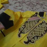 بلوز و تاب وکت حریر دخترونه نونو طرح سنتی ۶و۷ساله|کفش و لباس بچه|قم, زنبیل آباد|دیوار