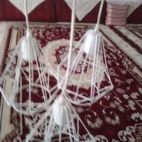 لوستر دکوراتیو۳ شعله مفتولی واقع در پرند|لوستر و چراغ آویز|پرند, فاز ۱|دیوار